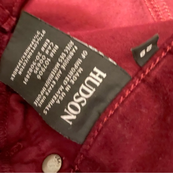 Hudson Nico Mid Rise Ankle Super Skinny Velvet Jean. - Picture 5 of 7